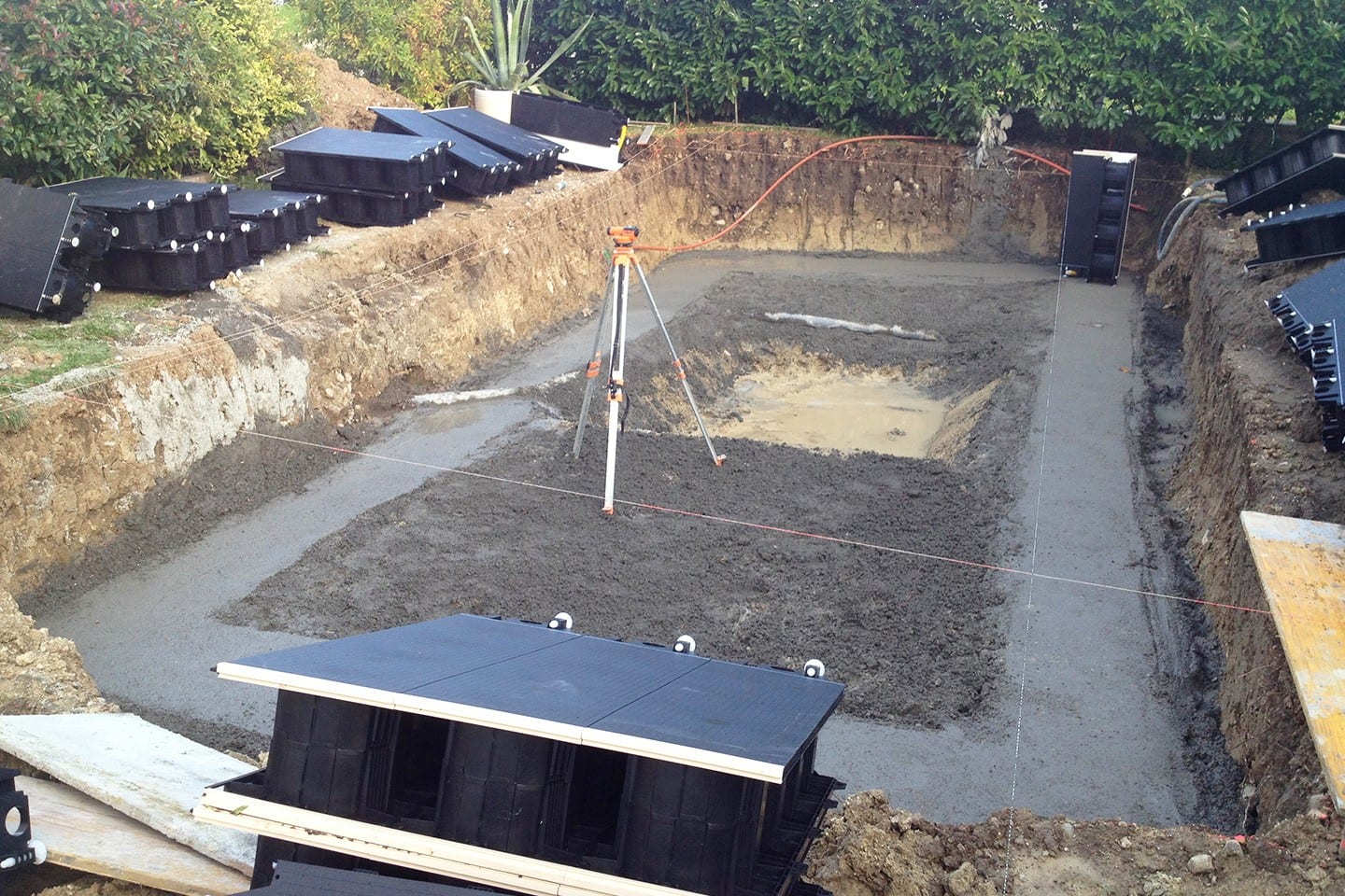 piscine construction beton de proprete